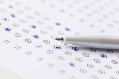 Test Puanı sayfanın cevapları ile yakın çekim