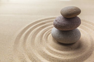 Zen Bahçe meditasyon taş arka plan
