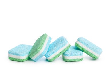 Beyaz bir arka plan üzerinde bulaşık makinesi Tablet 