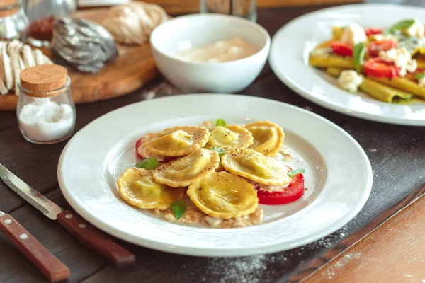 Italienische Ravioli Teller — Stockfoto