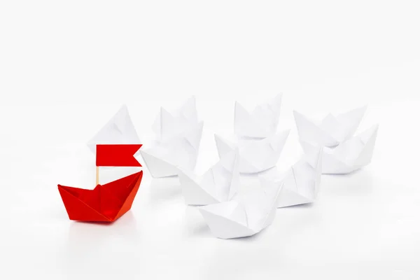 Winner Red Paper Ship — Stock Photo, Image