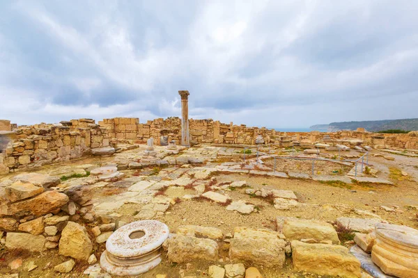 Starodávné Ruiny Kypr Pozadí Zblízka — Stock fotografie