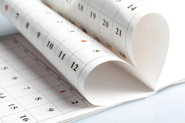 Крупный План Даты Странице Календаря — стоковое фото