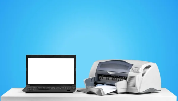 Printer Copier Machine Bright Colored Background — Stock Photo, Image