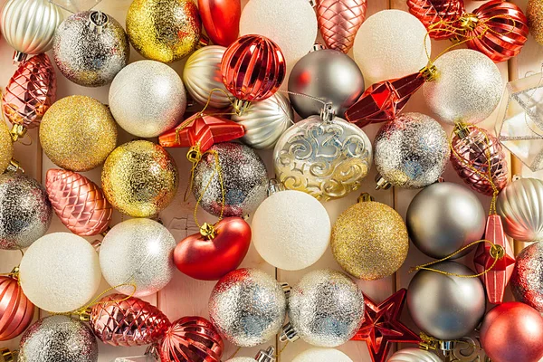 Arka Plan Üzerinde Noel Tatili Süsleme Yakın Çekim — Stok fotoğraf