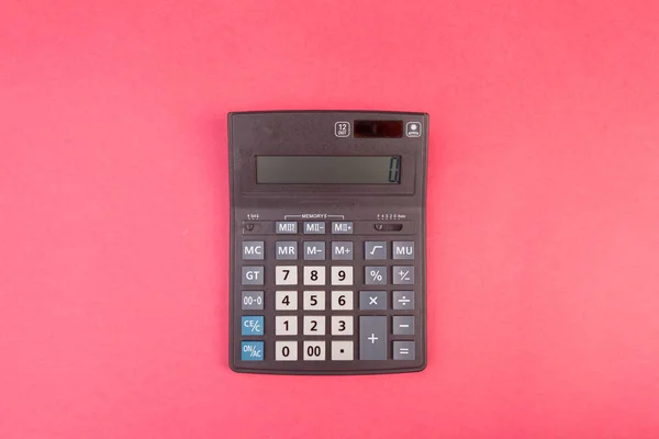 Pohled Shora Kalkulačka Izolované Barevné Pozadí — Stock fotografie