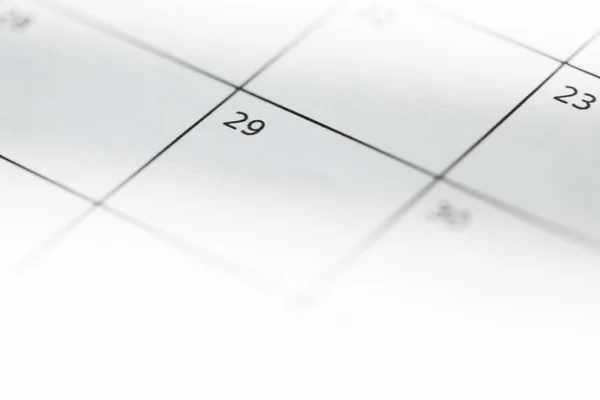 Крупним Планом Дати Сторінці Календаря — стокове фото