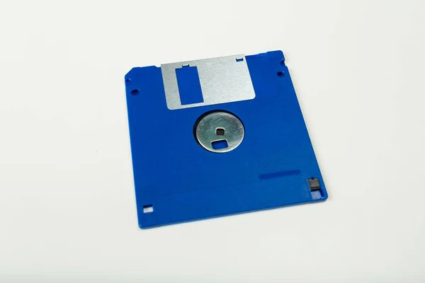 close up of floppy disk isolated on white background