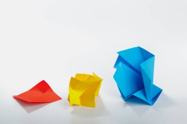 Origami kağıtları yakın çekim