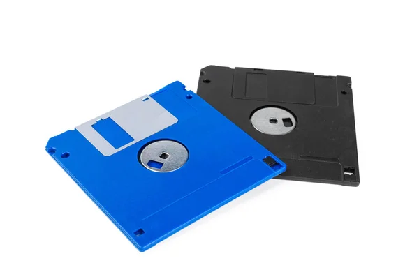 Close Floppy Disks Isolated White Background — Stock Photo, Image