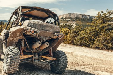Yakın çekim kuyruk görünümünü Atv quad Bisiklet.
