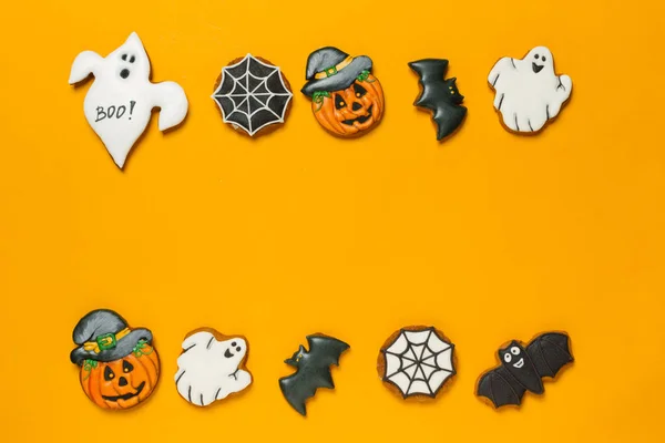 Halloween Concept Met Cookies — Stockfoto