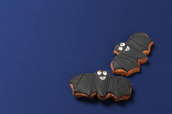 Concepto Halloween Con Galletas Forma Murciélagos — Foto de Stock