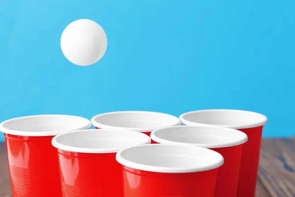 College Party Sport Beer Pong — Stock Photo, Image