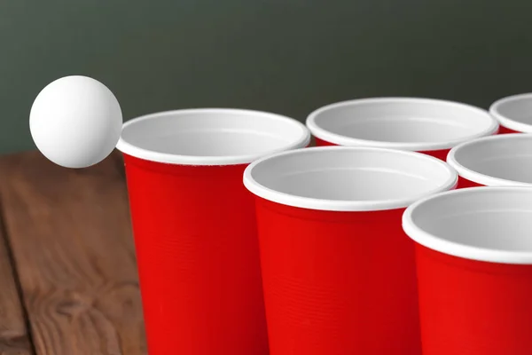 College party sport - beer pong