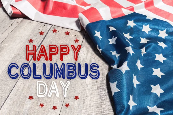 Glad Columbus Day Banner Amerikansk Patriotisk Bakgrund — Stockfoto