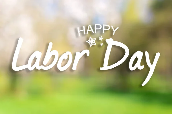 Banner Happy Labor Day Americké Vlastenecké Zázemí — Stock fotografie