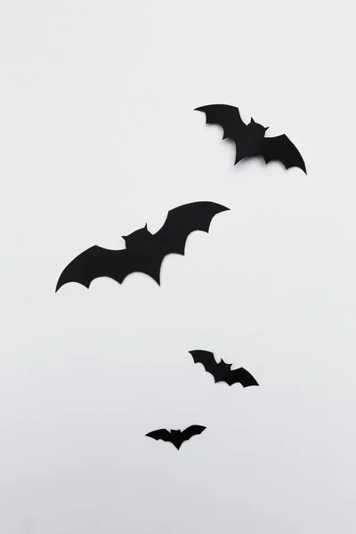 Halloween Och Dekoration Concept Flying Papper Fladdermöss — Stockfoto