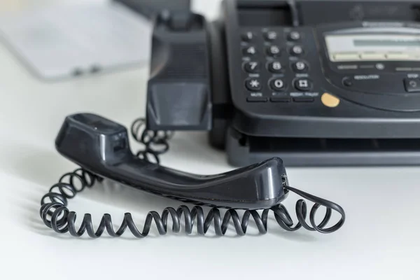 Vieja Máquina Fax Sobre Mesa — Foto de Stock