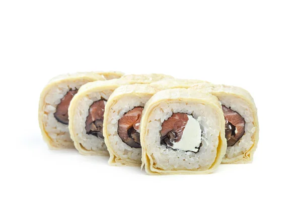 Sushi Roll Isolato Sfondo Bianco — Foto Stock