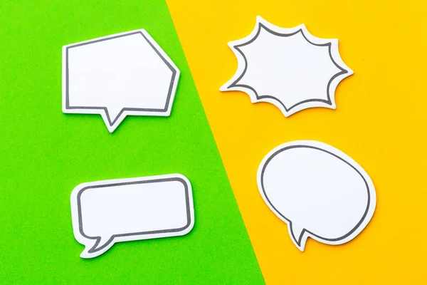 Social Media Chat Konzept Leere Chat Blasen Für Text — Stockfoto
