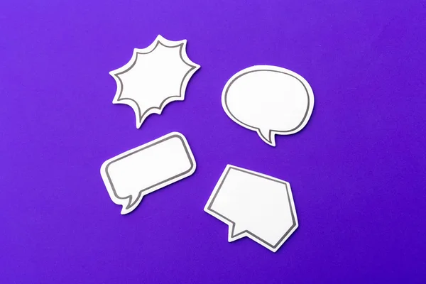 Social Media Chat Concept Blank Empty Chat Bubbles Text — Stock Photo, Image