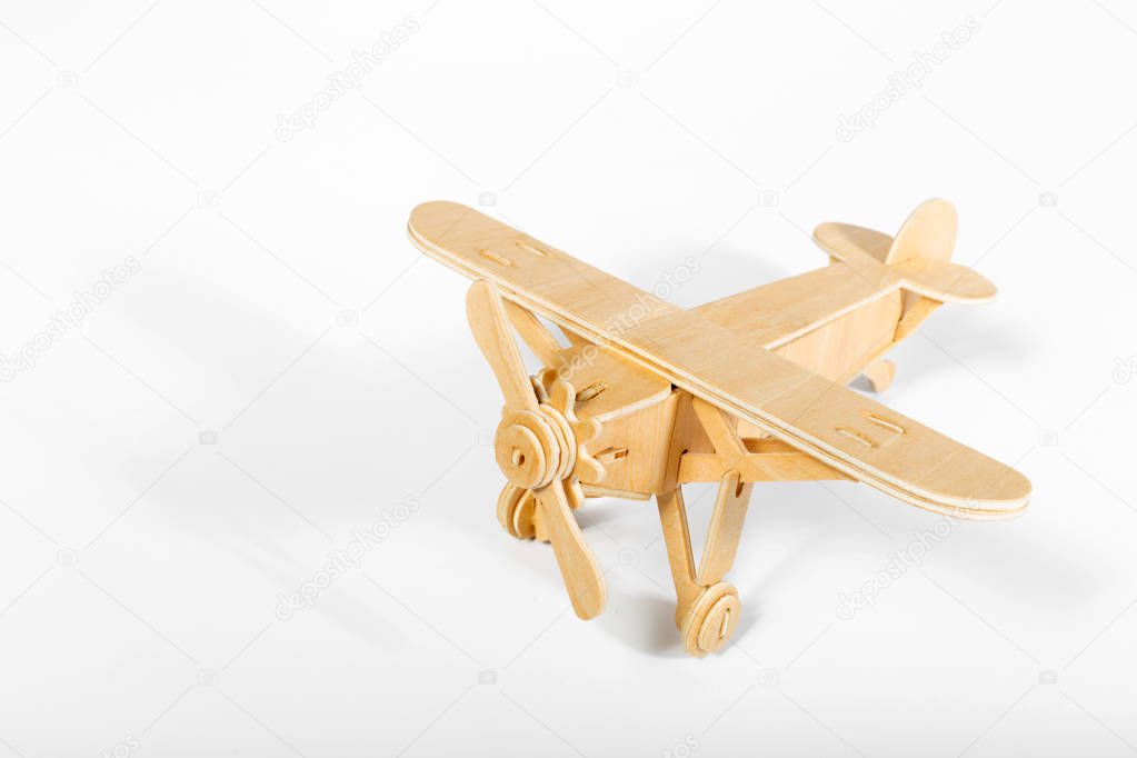 toy airplane isolated on background,close up