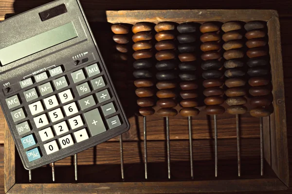 Close Wooden Vintage Abacus — Stock Photo, Image