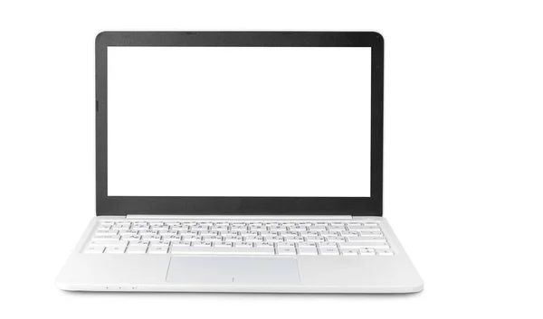 Close Laptop Isolado Backgorund Branco — Fotografia de Stock