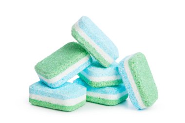 Beyaz bir arka plan üzerinde bulaşık makinesi Tablet