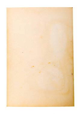 Eski kağıt beyaz arka plan üzerinde kapatın.