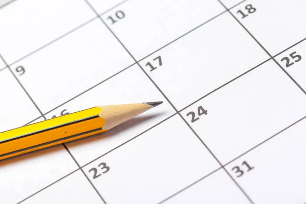 Primer Plano Las Fechas Página Del Calendario — Foto de Stock