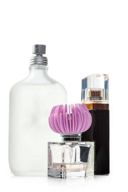 Beyaz arka plan izole parfüm şişe