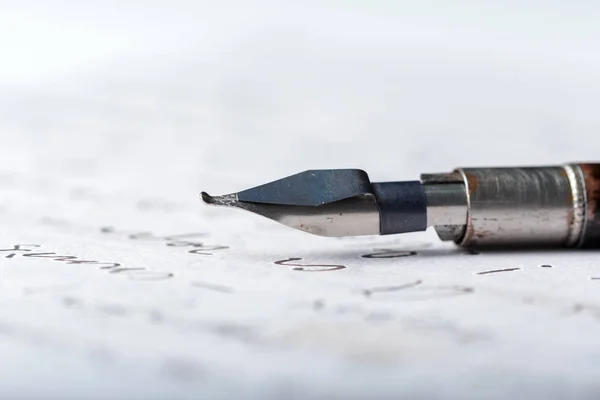 Pluma Estilográfica Cartas Manuscritas Antiguas — Foto de Stock