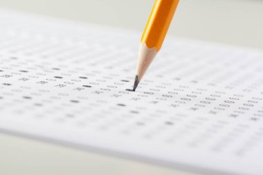 Test Puanı sayfanın cevapları ile yakın çekim