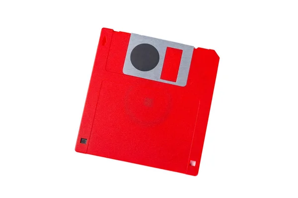 Close Computer Floppy Disk White Background — Stock Photo, Image
