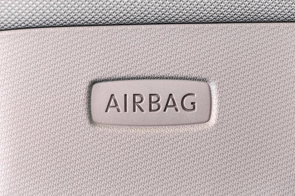 Sinal Airbag Carro Conceito Segurança Automóvel — Fotografia de Stock