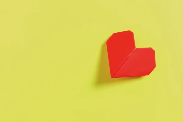 Cuore Origami Simbolo San Valentino — Foto Stock