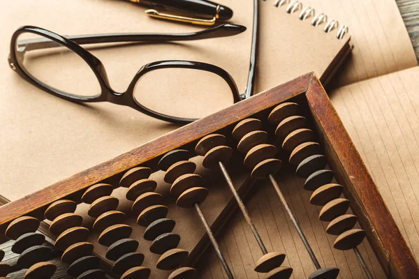 Detail Dřevěné Vintage Abacus — Stock fotografie