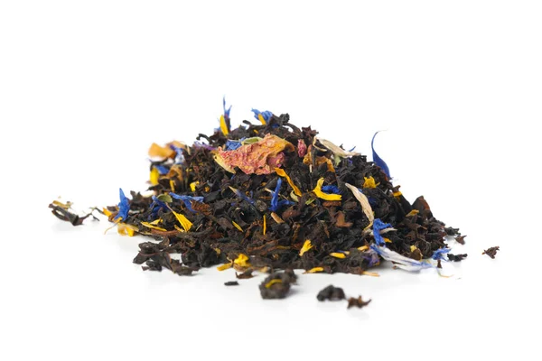 Nahaufnahme Von Tee Isoliert Auf Weißem Hintergrund — Stockfoto