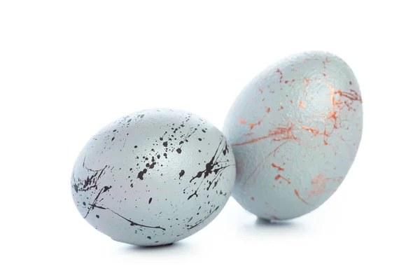 Αυγά Του Πάσχα Απομονωμένα Λευκό — Φωτογραφία Αρχείου