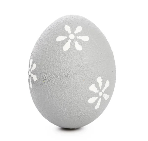 Stylový Malovaný Velikonoční Vajíčko Izolované Bílém Pozadí Detail — Stock fotografie