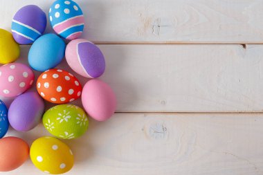renkli yumurta Paskalya tatili arka plan 