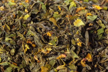 Çay çiçek yaprakları ile yakın çekim