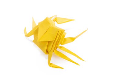 origami kağıt beyaz arka plan üzerinde izole yakın çekim