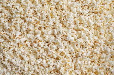 Taze gevrek patlamış mısır, gıda arka plan yığını