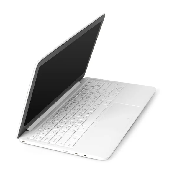 Close Laptop Isolado Fundo Branco — Fotografia de Stock