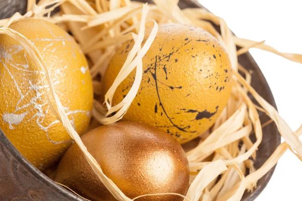 Κλείσιμο Των Πολύχρωμων Πασχαλινών Αυγών — Φωτογραφία Αρχείου