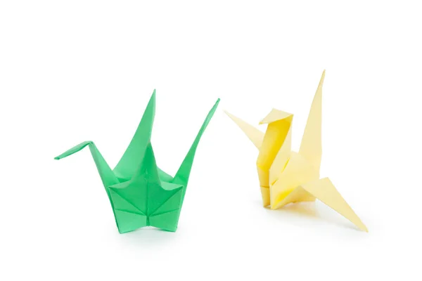 Origami Daru Elszigetelt Fehér Háttér — Stock Fotó