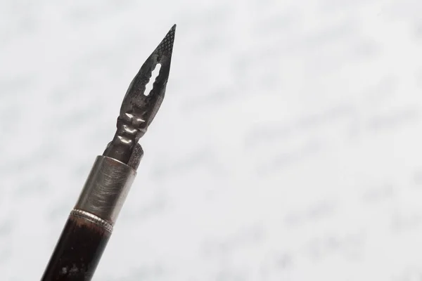 Antika Dolma Kalem Yazma Yakın Çekim — Stok fotoğraf